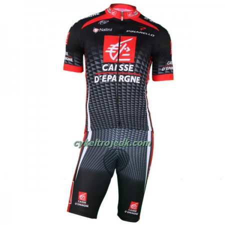 Cykeltøj + Cykelshorts Caisse d`Epargne Rød Sort